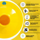 Kit para Espirometria, 100 Filtros Amarelo-M, 100 Bocais e 10 Clips Nasal